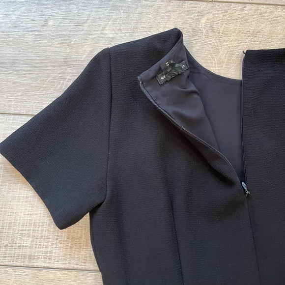 CLUB MONACO Bridette black peplum short sleeve mini dress size 00 - Picture 10 of 10